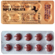 Super Vidalista 80 mg tablets (Tadalafil 20mg + Dapoxetine 60mg) price India & UK